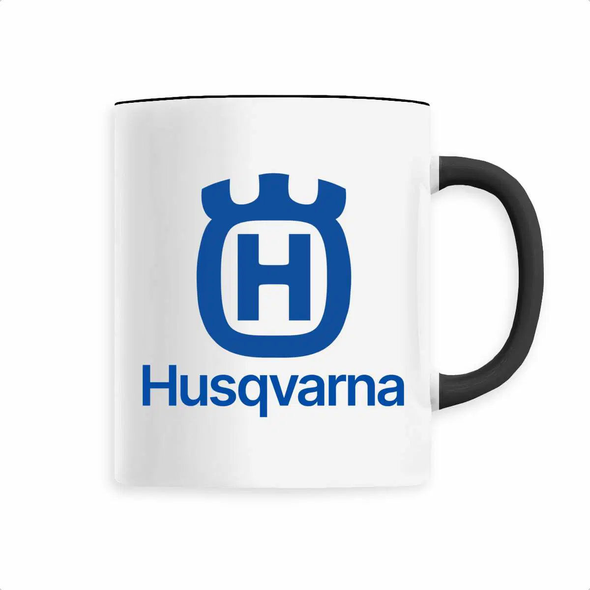 Mug blanc brillant en céramique • Husqvarna