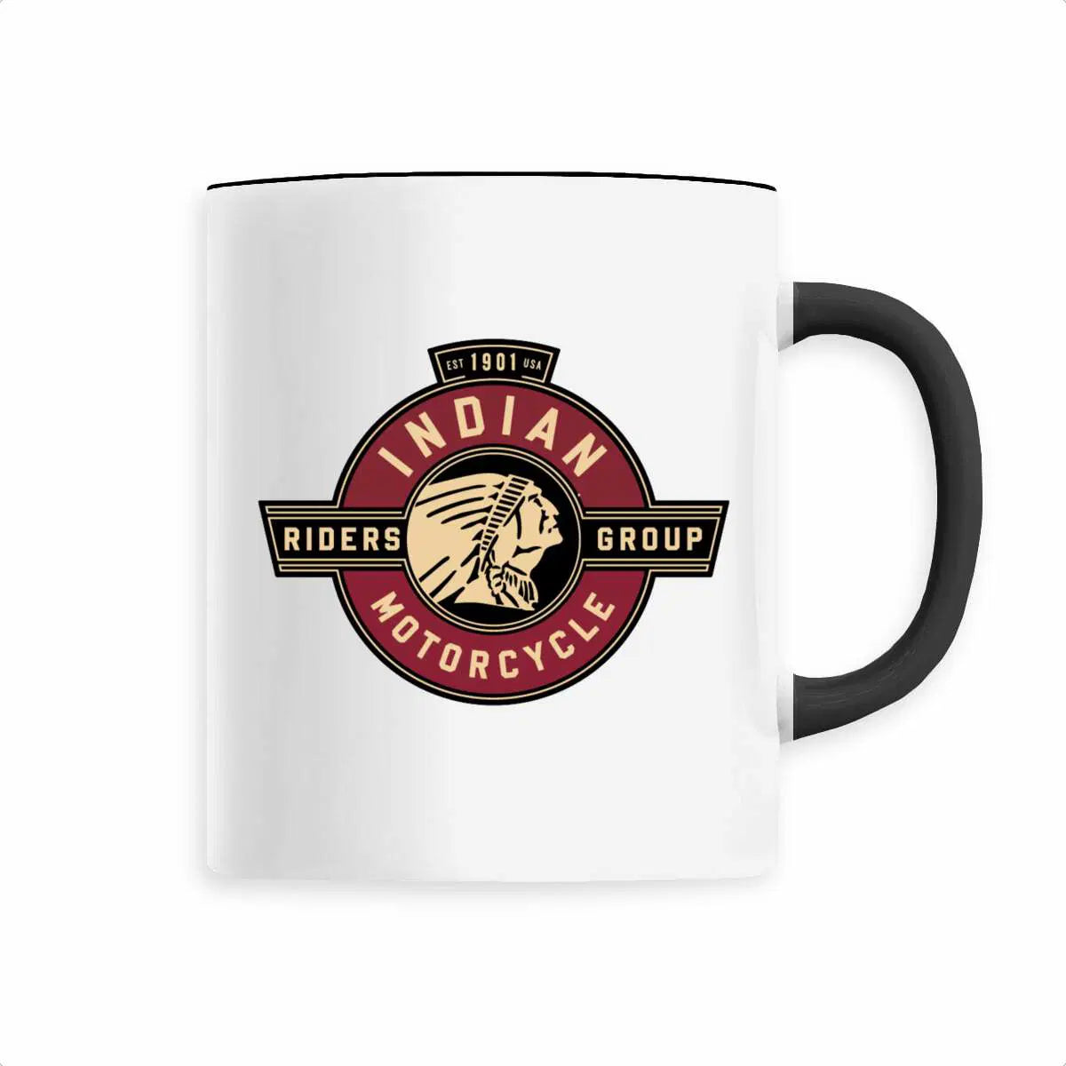 Mug blanc brillant en céramique • Indian Motorcycle
