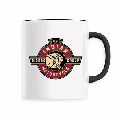 Mug blanc brillant en céramique • Indian Motorcycle