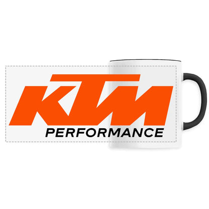 Mug blanc brillant en céramique • KTM
