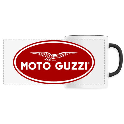 Mug blanc brillant en céramique • Moto Guzzi