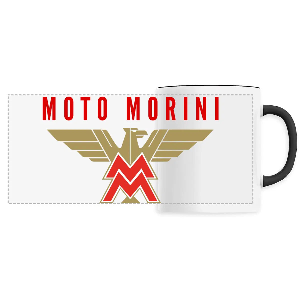 Mug blanc brillant en céramique • Moto Morini