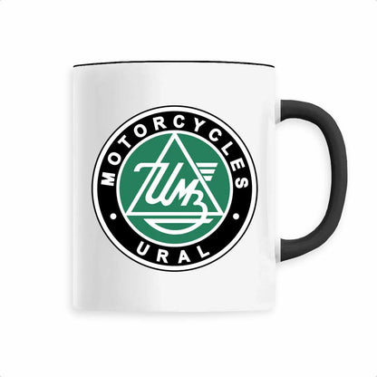 Mug blanc brillant en céramique • Ural Motorcycles