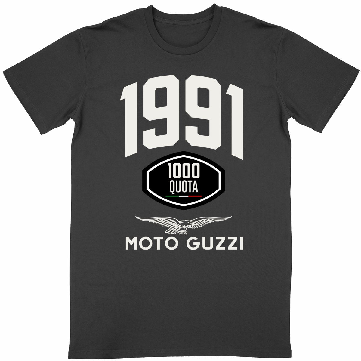 T-shirt noir manches courtes Moto Guzzi 1000 Quota
