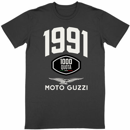 T-shirt noir manches courtes Moto Guzzi 1000 Quota