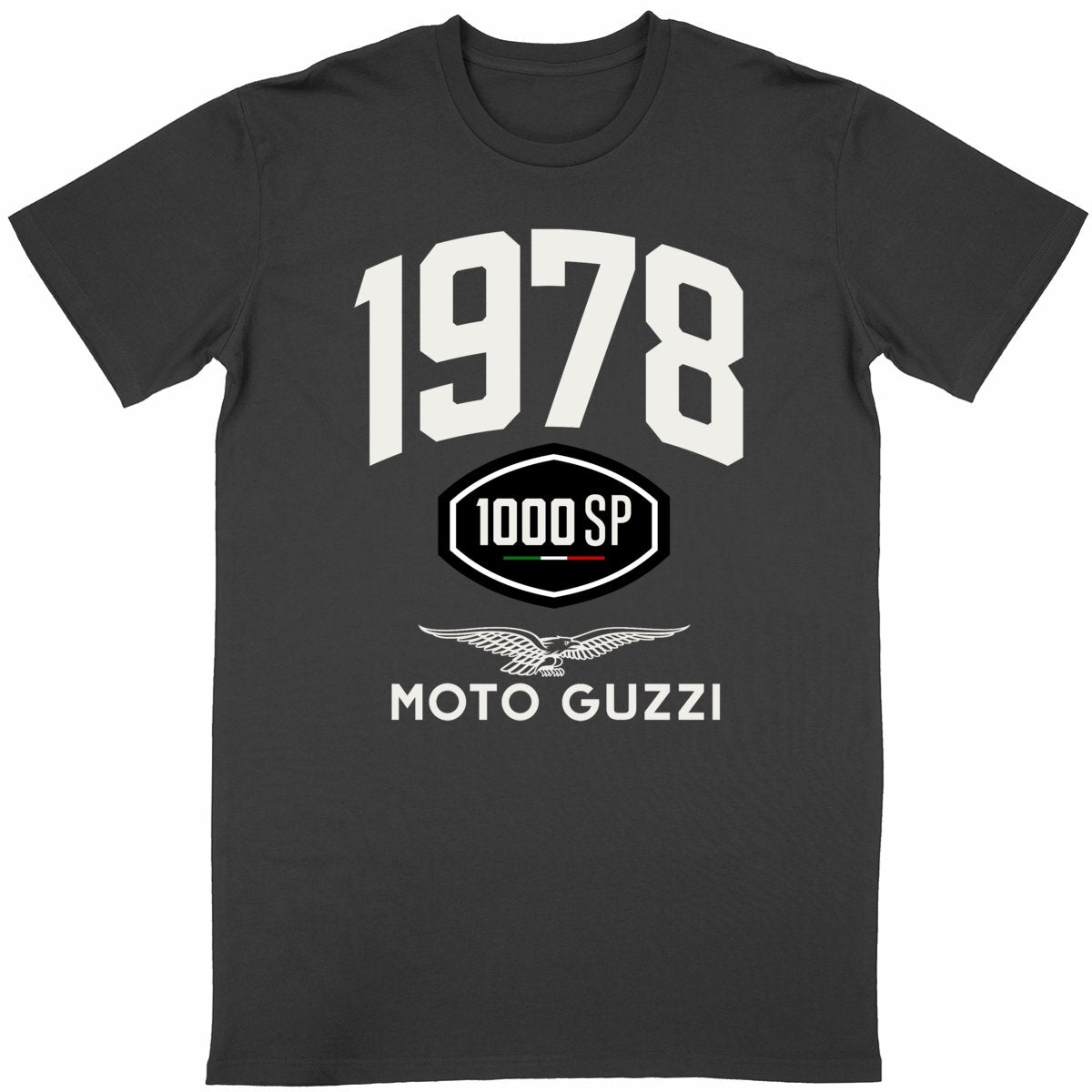 T-shirt noir manches courtes Moto Guzzi 1000 SP