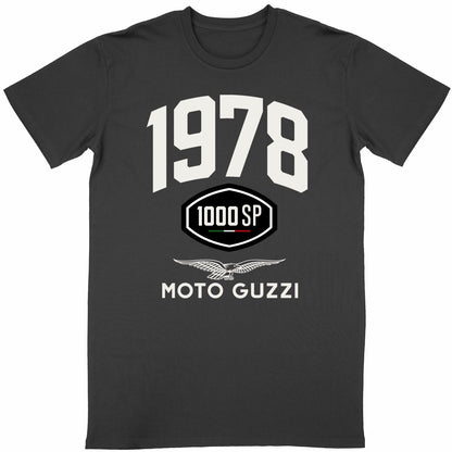 T-shirt noir manches courtes Moto Guzzi 1000 SP