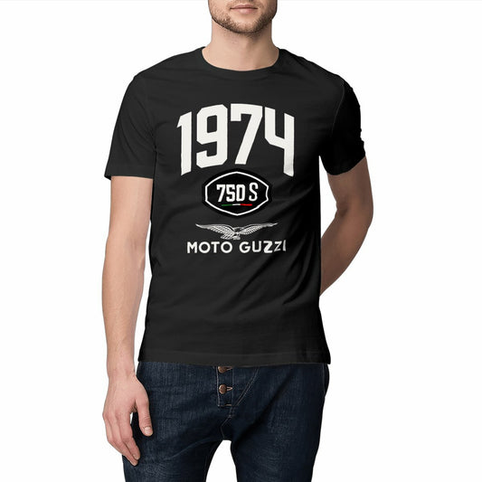 T-shirt noir manches courtes Moto Guzzi 750 S