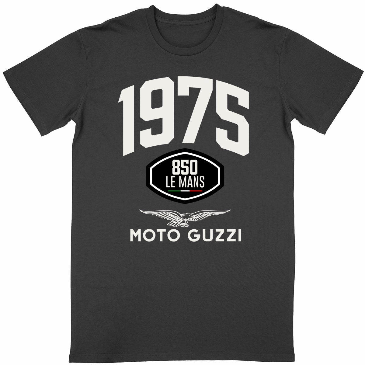 T-shirt noir manches courtes Moto Guzzi 850 Le Mans
