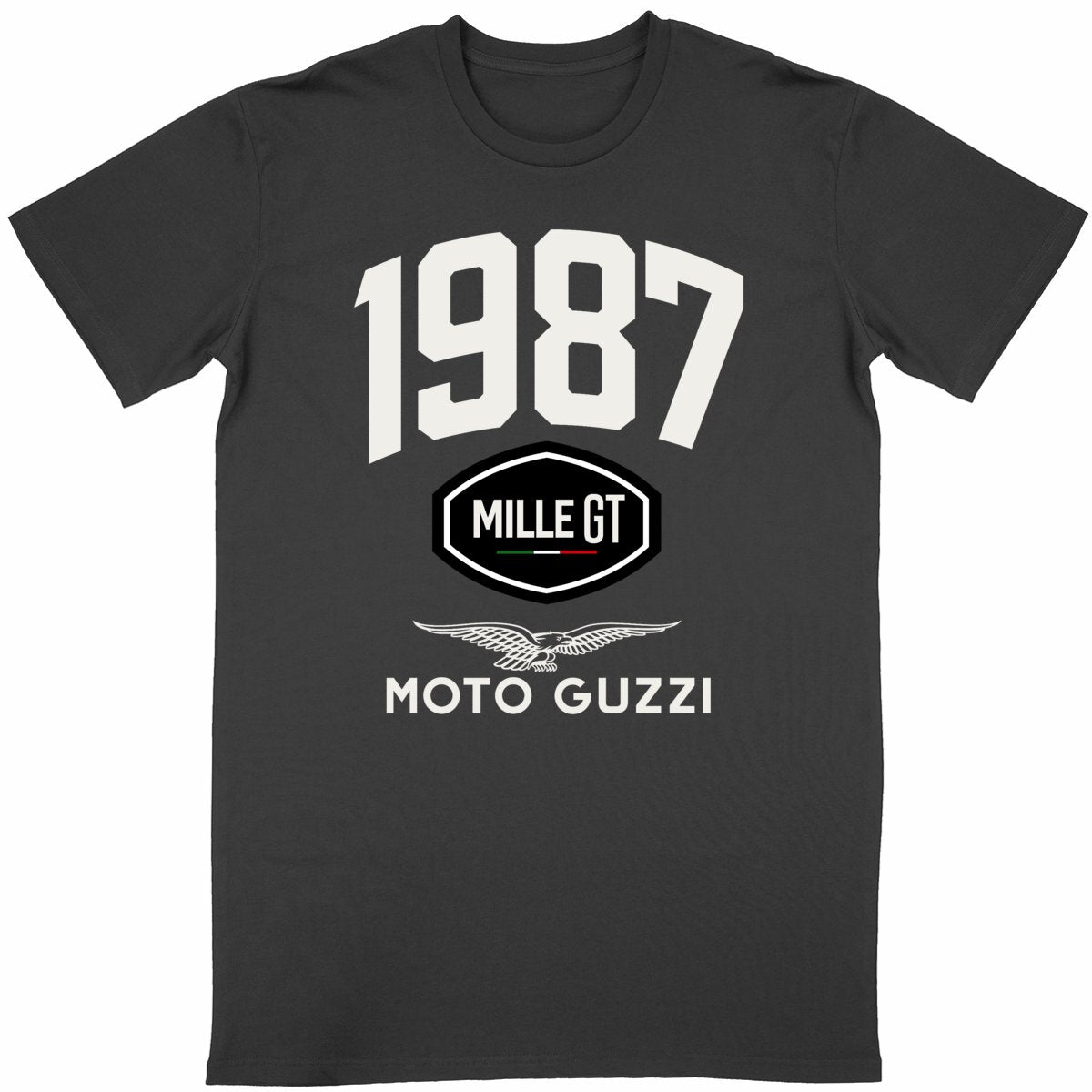 T-shirt noir manches courtes Moto Guzzi 1000 Mille GT