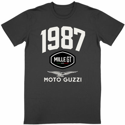 T-shirt noir manches courtes Moto Guzzi 1000 Mille GT