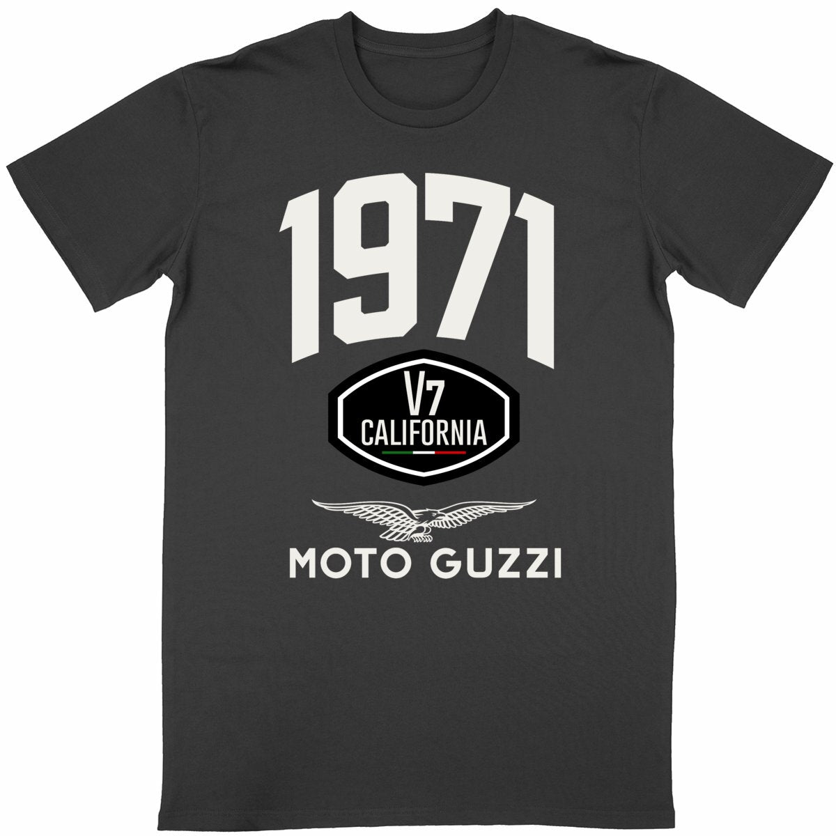 T-shirt noir manches courtes Moto Guzzi V7 California