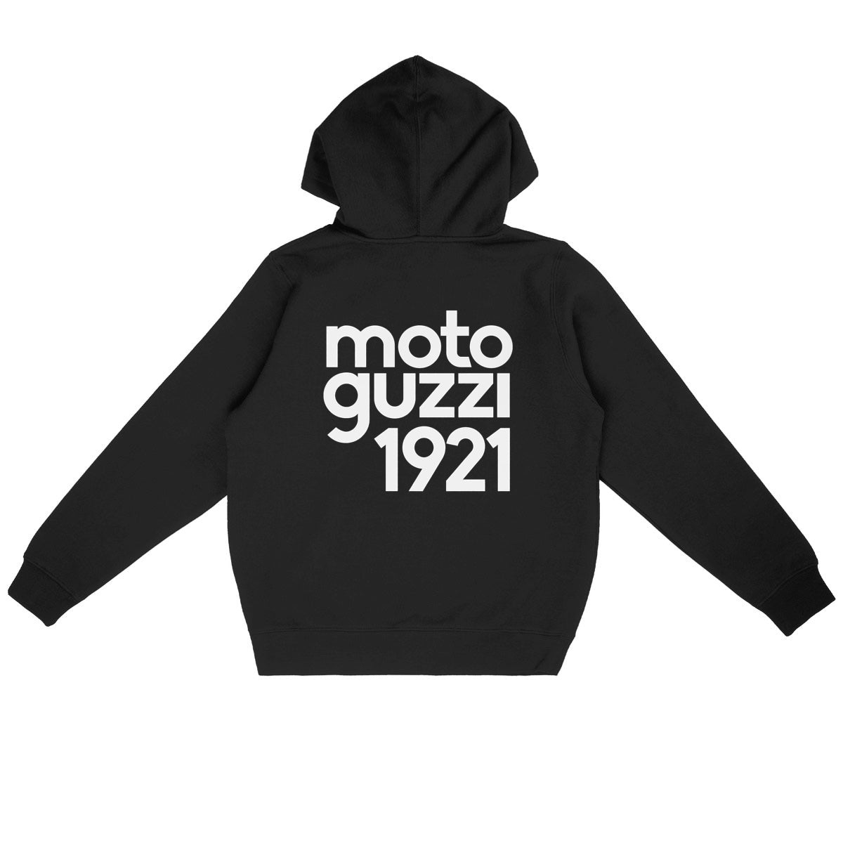 Sweat-shirt à capuche noir Moto Guzzi 1921