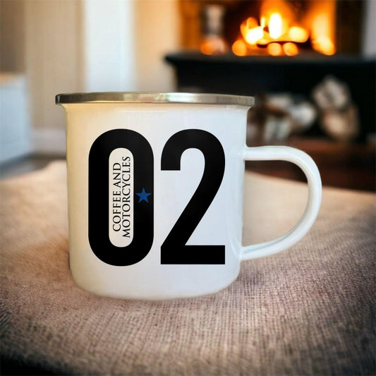 Mug émaillé 02 Coffee and motorcycles