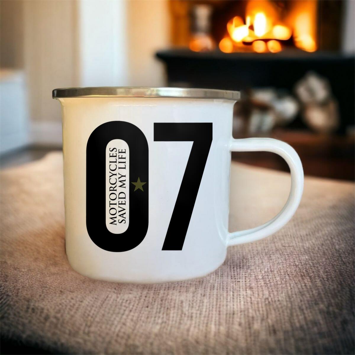 Mug émaillé 07 Motorcycles saved my life