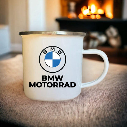 Mug blanc acier émaillé BMW Motorrad