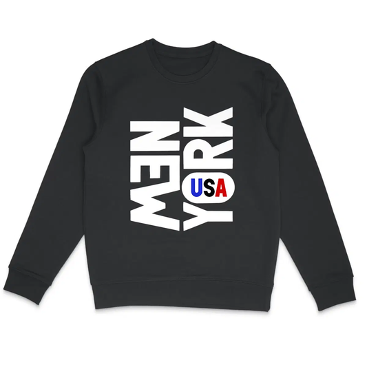 Sweat-shirt noir New York USA
