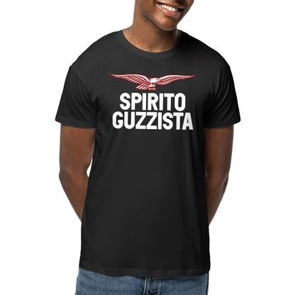 T-shirt noir manches courtes Spirito Guzzista