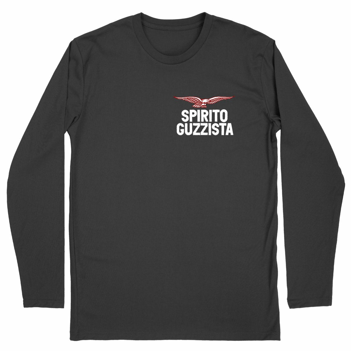T-shirt noir manches longues Spirito Guzzista