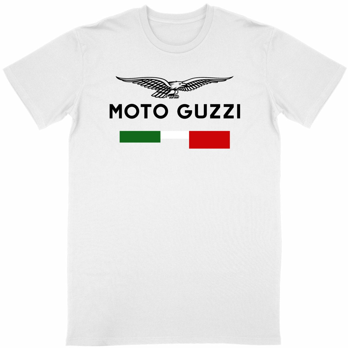T-shirt Moto Guzzi Bandiera Italiana Bianca